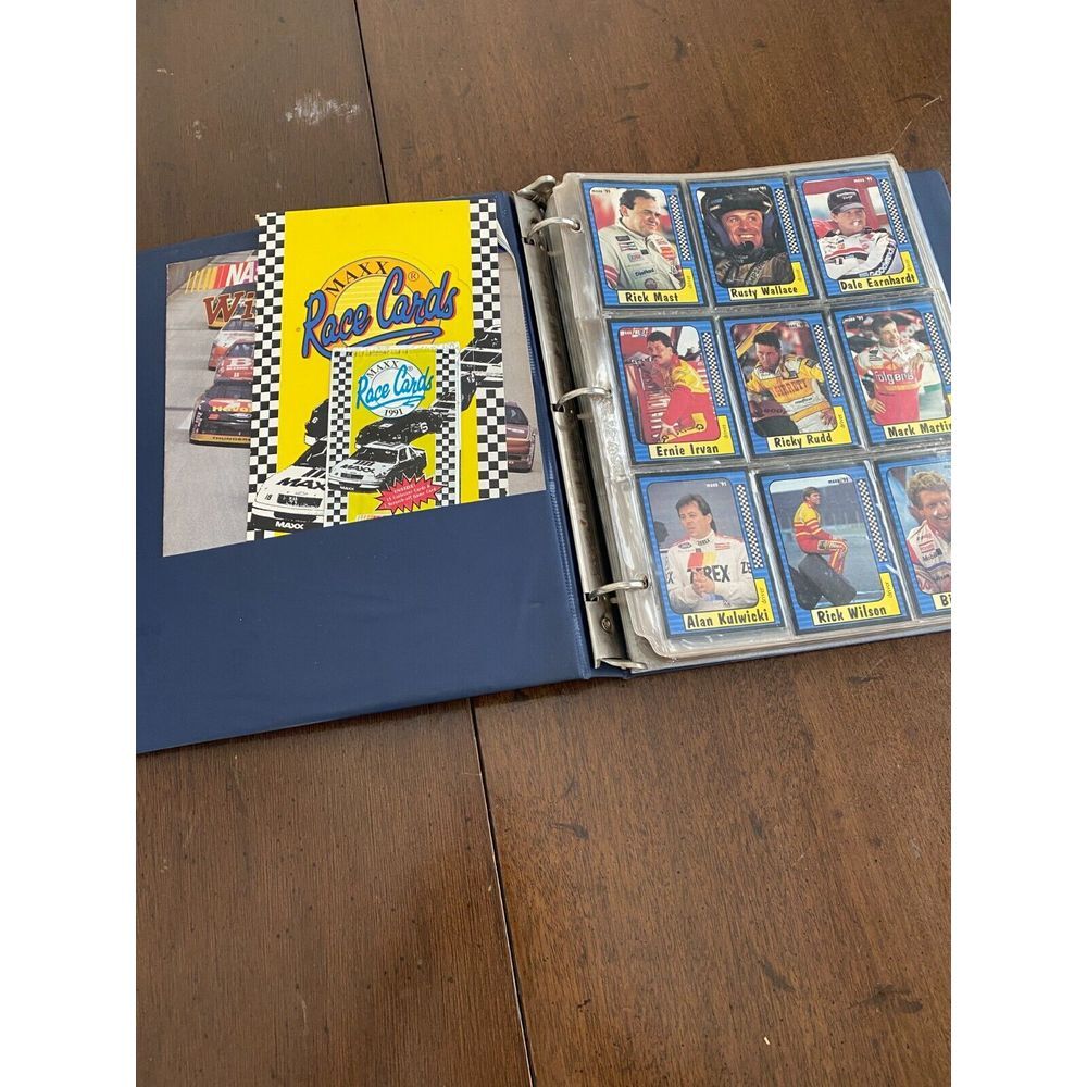 Vintage 1991 NASCAR Winston Cup Collectable Maxx Race Cards 226 Set Binder